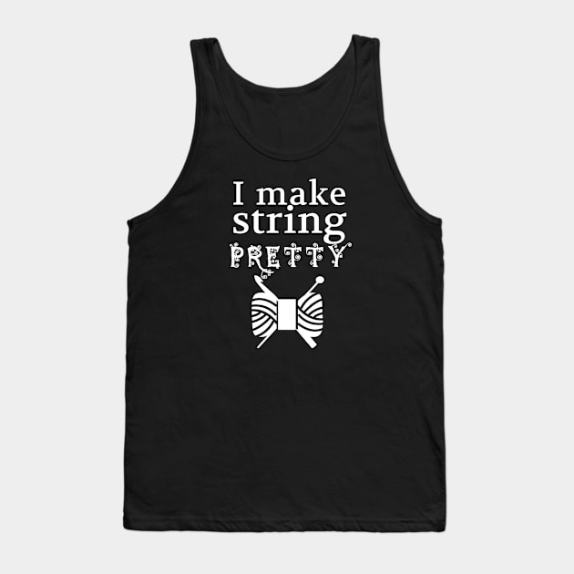 I Make String Pretty • Yarn Crafts Tank Top by craftlove